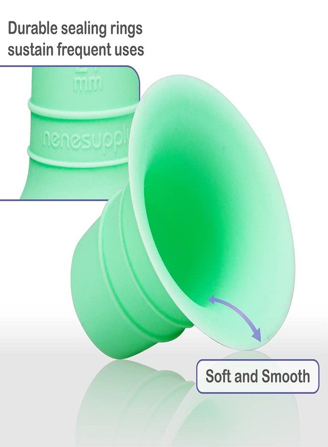 نينس سابلاي حشوات شفة Nenesupply من الجيل الثاني مقاس 19 مم، متوافقة مع شفة 24 مم لأجهزة Elvie Stride Spectra Momcozy Willow، تُقلل المقاس من 24 مم إلى 19 مم. ليست قطع غيار أصلية لمضخات Elvie. - Image 4